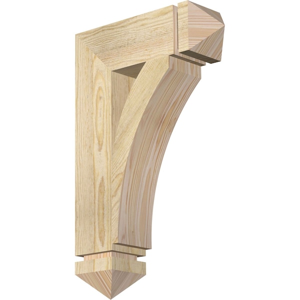 Ekena Millwork Thorton Arts & Crafts Rough Sawn Bracket, Douglas Fir, 4"W x 14"D x 22"H BKT04X14X22THR03RDF - main